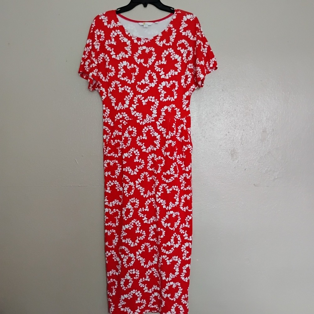 Boden Dress 8 Vanessa Jersey Garland Holiday Capsule Office Travel Pockets
